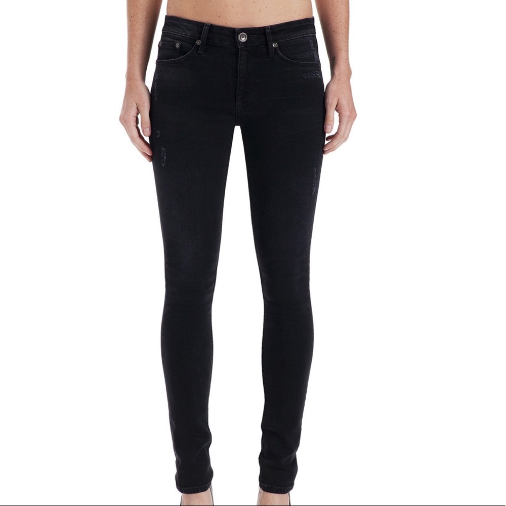 STROM tio skinny jeans raven slight distress 25